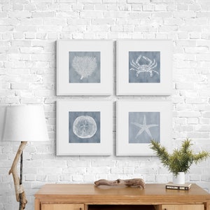 Beach House Wall Art Set of 4 Wall Art, Coastal Printable Wall Art