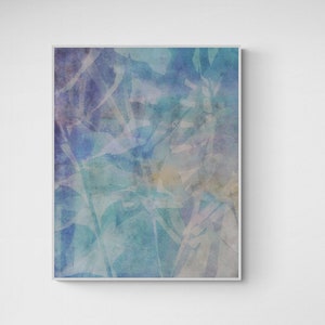 Blue and Purple Abstract Wall Art Print, Gallery Wall Art Printable, Printable Wall Art Download, Abstract Art image 2