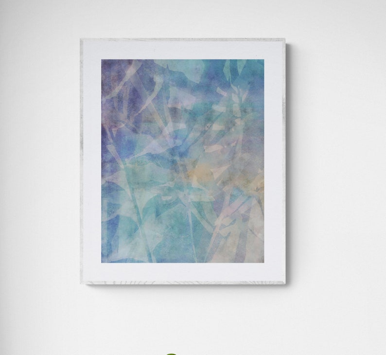 Blue and Purple Abstract Wall Art Print, Gallery Wall Art Printable, Printable Wall Art Download, Abstract Art image 1