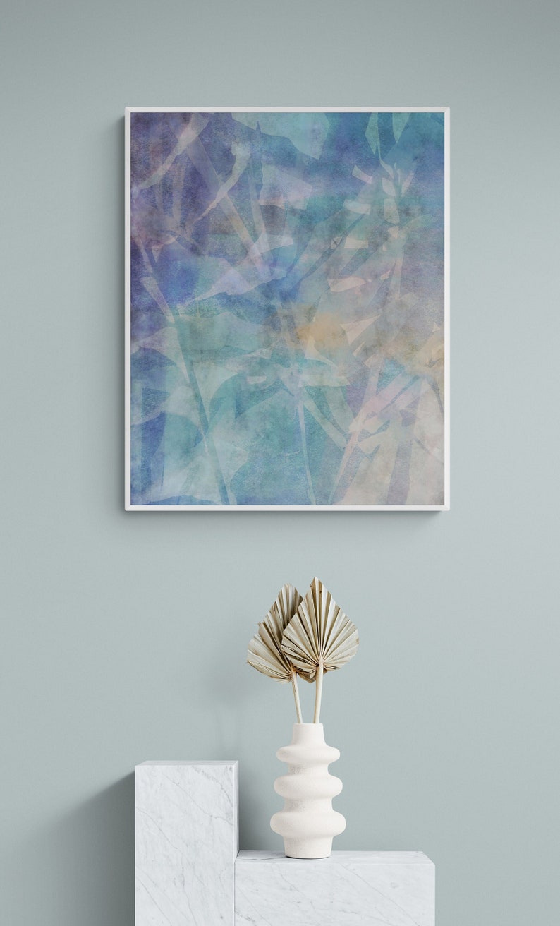Blue and Purple Abstract Wall Art Print, Gallery Wall Art Printable, Printable Wall Art Download, Abstract Art image 4