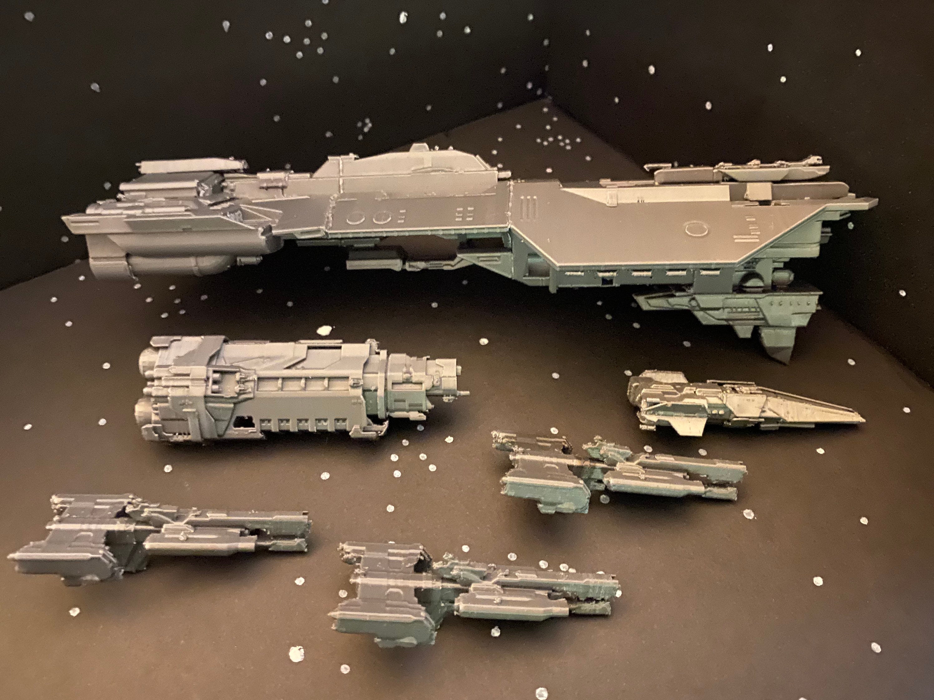 Halo Fan Made UNSC Battle Group Model Kit Etsy