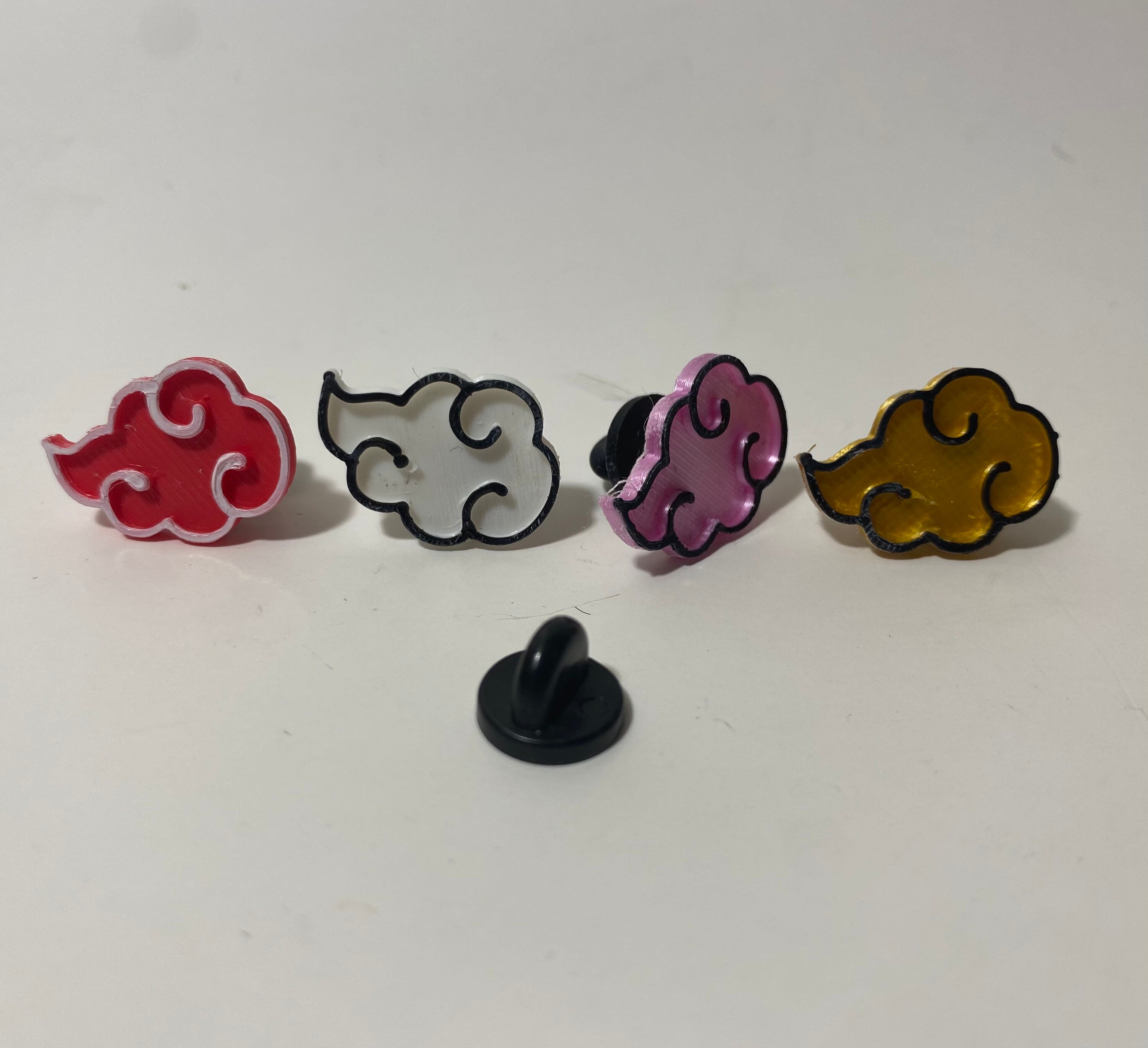 Naruto Akatsuki Cloud 3d printed Fan pin | Etsy