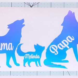 Wolves Decal, Wolves Family Decal, Family Life Decal, Car Decal, Laptop Decal, etc.