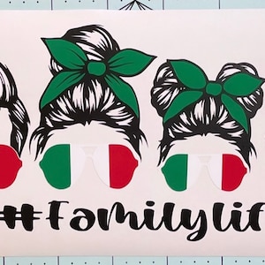 Italian Family Life Decal - Car Decal