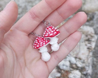 Mushroom Toadstool Earrings | Forest Fairy Jewelry