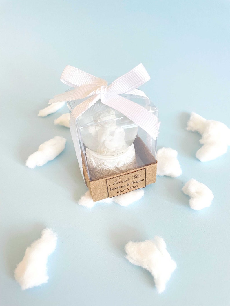 White Angel Snow Globe Cute Baptism Guest Gift Girl or Boy Etsy