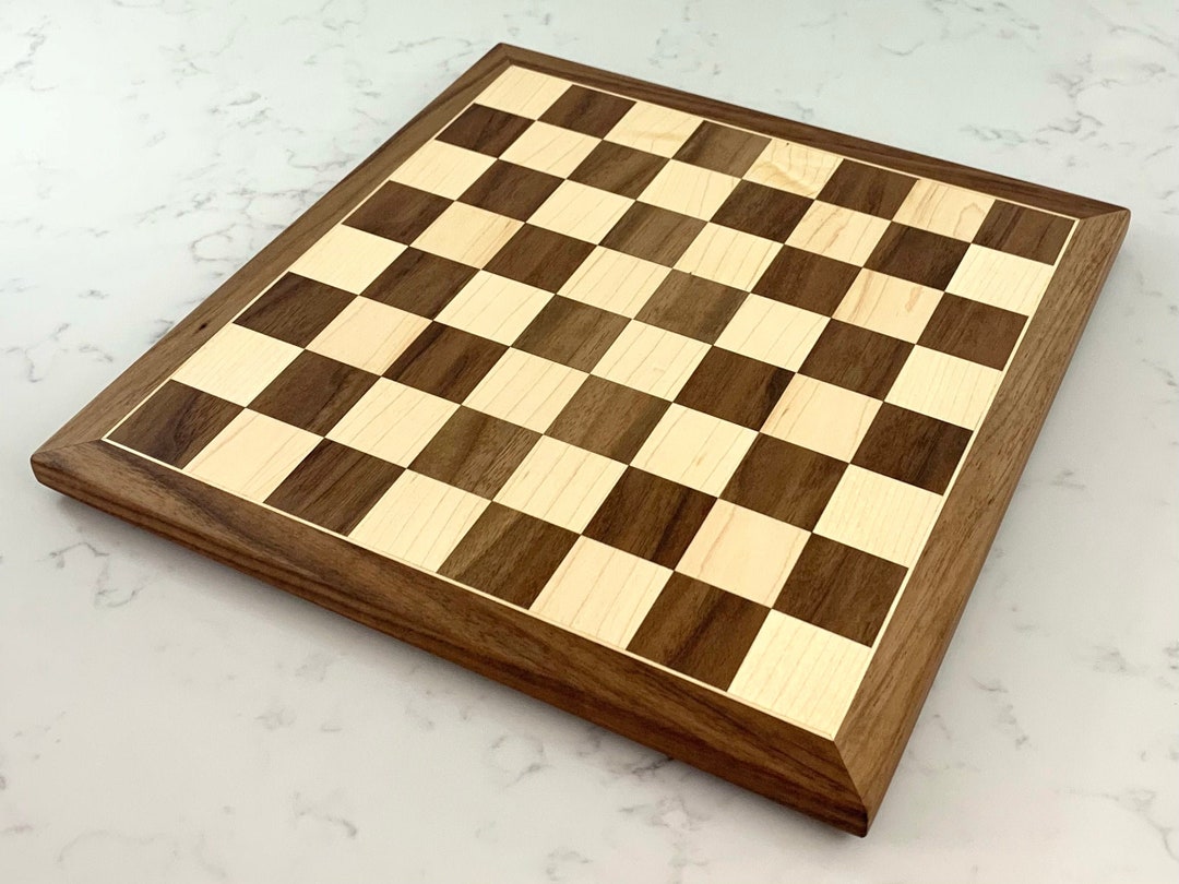 Mission Craft South American Walnut & Maple Solid Wood Chess Board - 2.25  Squares