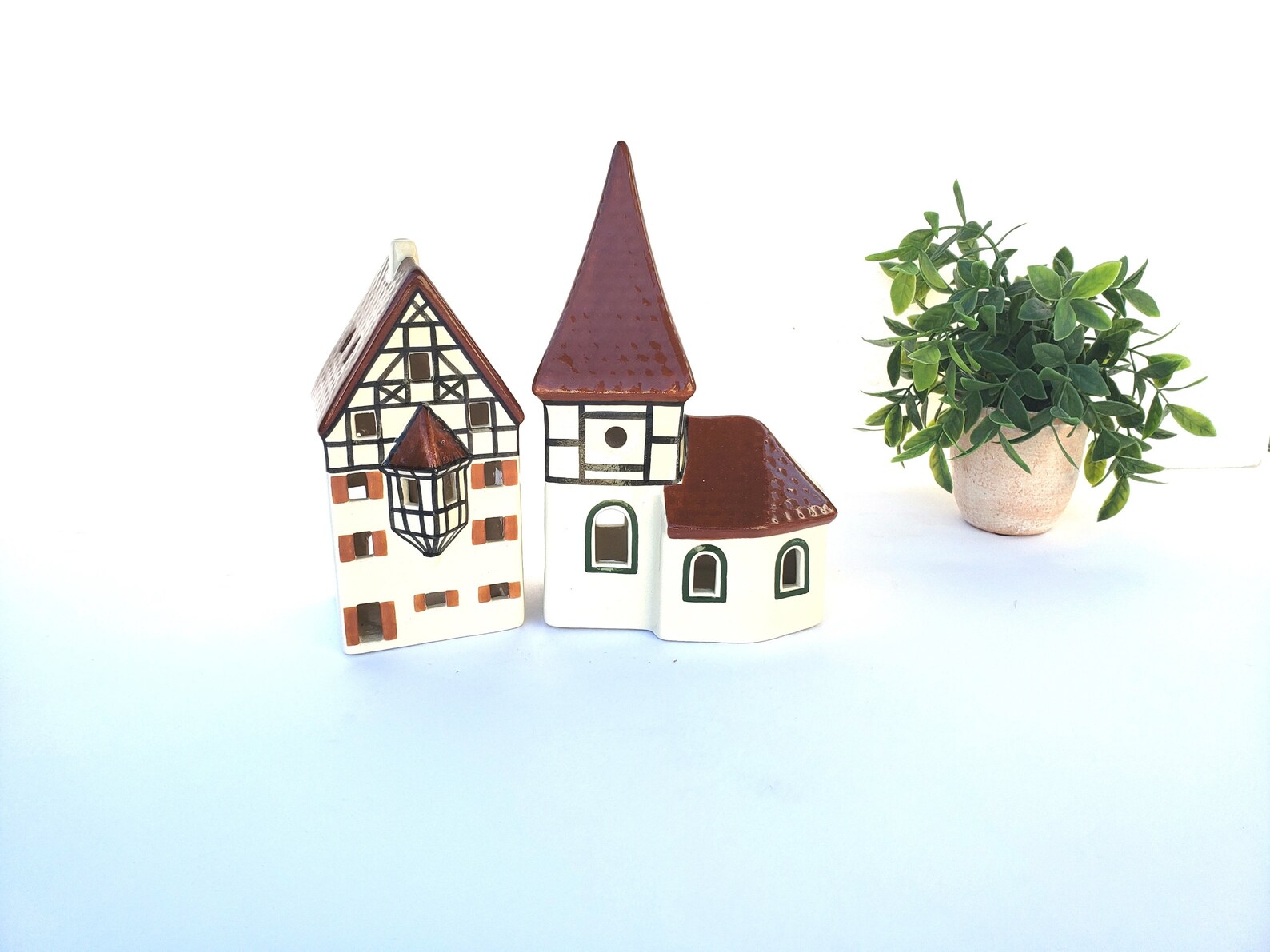 Ceramic House, Tea Light Holder, Little Cottage, Lantern, Candle Holder