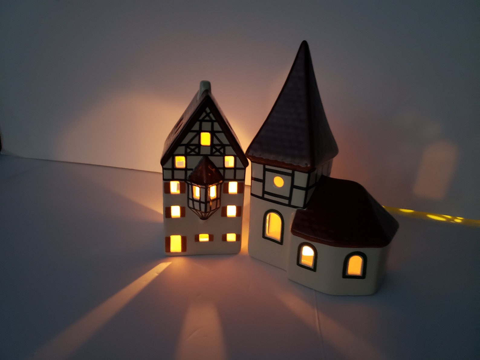 Ceramic House, Tea Light Holder, Little Cottage, Lantern, Candle Holder