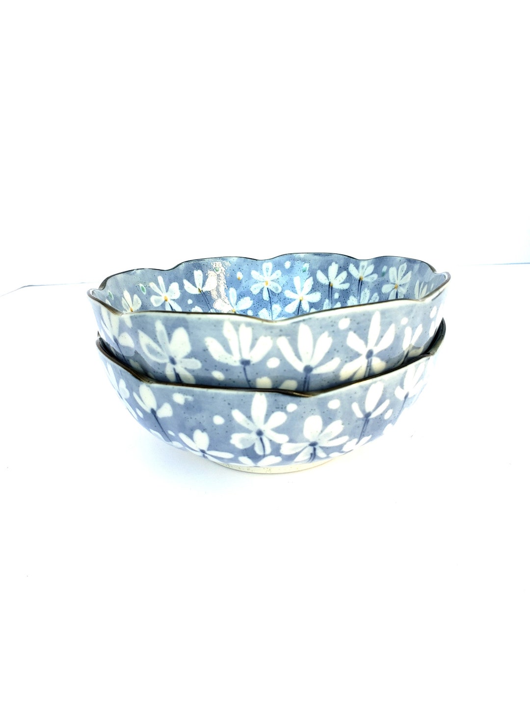 Vintage Japanese Salad Bowls ,japanese Dessert Bowl, Soup Bowl, Floral