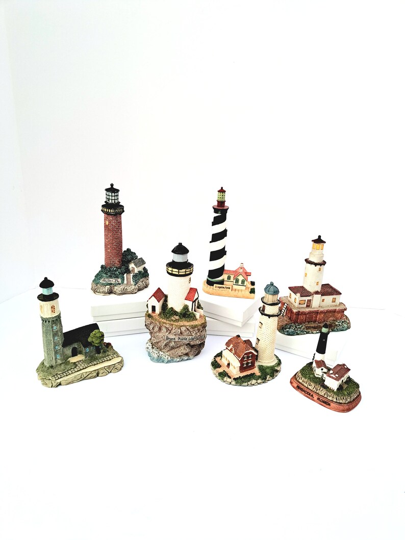 Collection of Lighthouses Vintage Lighthouse Figurines Etsy