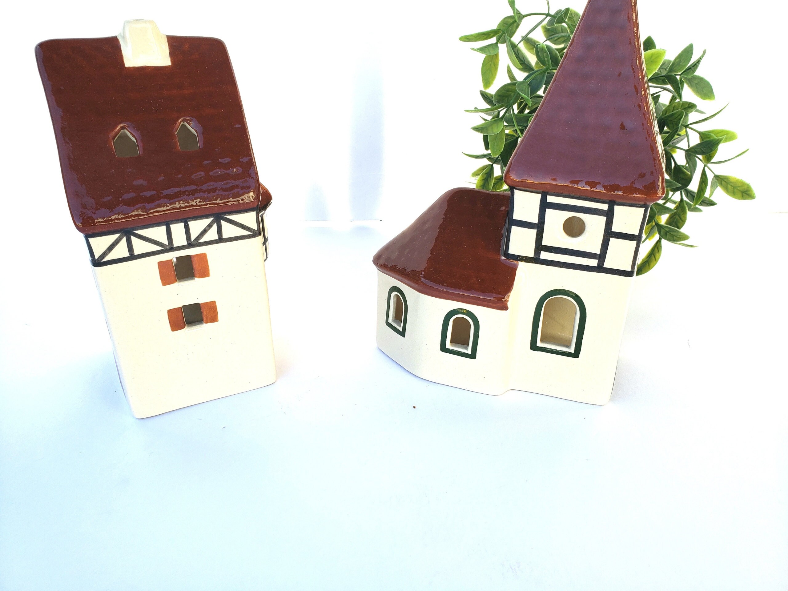 Ceramic House, Tea Light Holder, Little Cottage, Lantern, Candle Holder