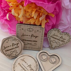 Cofanetto porta fedi nuziali. Scatolina porta anelli. Matrimonio boho, country chic