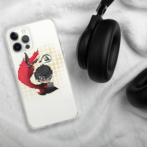Persona 5 Royal - &quot;Joker&#39;s Handheld Chill Time&quot; iPhone Case (Clear)