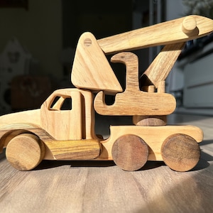 Handcrafted Wooden Excavator Toy – Safe, Durable, and Perfect Gift for Kids. Gift for children on holidays and birthdays