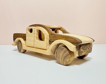 Wooden Pickup Truck | Eco-Friendly Handcrafted Vehicle | Birthday Gift for Kids | Natural Wood Birthday Gift for Boys