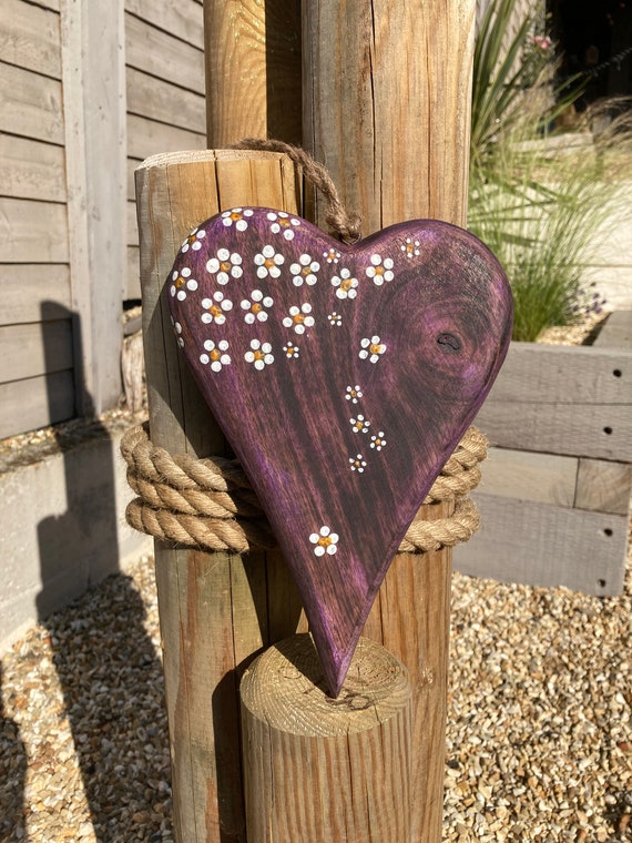 PAINTED - Wooden Hearts