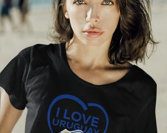 I Love Uruguay Crop Top: Women's Casual Tee