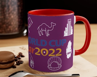 World Cup 2022 Accent Mug, Unisex Mug, Beutiful Gift