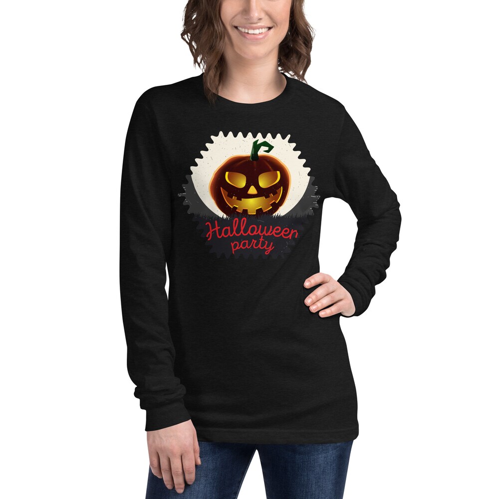 Halloween Party Unisex Long Sleeve Tee, Unisex Long Sleeve Tee, Casual Long Sleeve, Gift For Men & Women