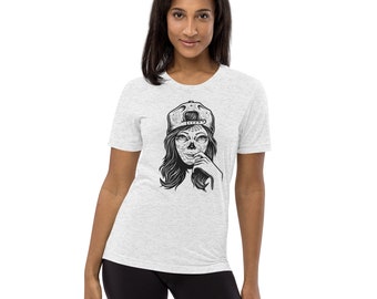 T-shirt à manches courtes SexyGirl With Hat, T-shirt décontracté à manches courtes, T-shirt unisexe à manches courtes, Cadeau pour femme