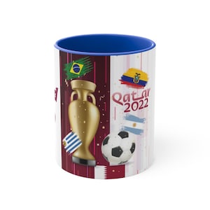 WorldCup Qatar2022 Suramerica11oz Accent Mug, Beutiful Gift, Casual, Unisex Cup, Enjoy WorldCup