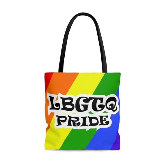 LGBTQ Pride Tote Bag: Rainbow Polyester Travel Bag