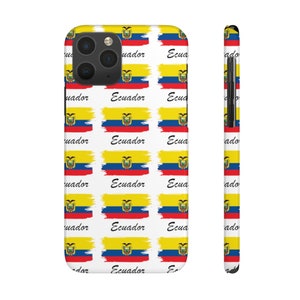 Ecuador Mate Slim Phone Cases, gift for him, gift for her, Beutiful Cases, Flag cases