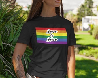 Love Is Love Short-Sleeve Unisex T-Shirt, Unisex T-Shirt, Casual T-Shirt, Beautiful T-Shirt, LBGT T-Shirt