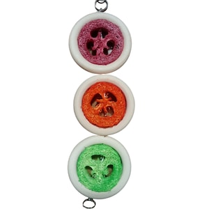 hanging toy boredom breaker "TRAFFIC LIGHTS for chinchilla's Rabbits, Guinea pigs all small animals