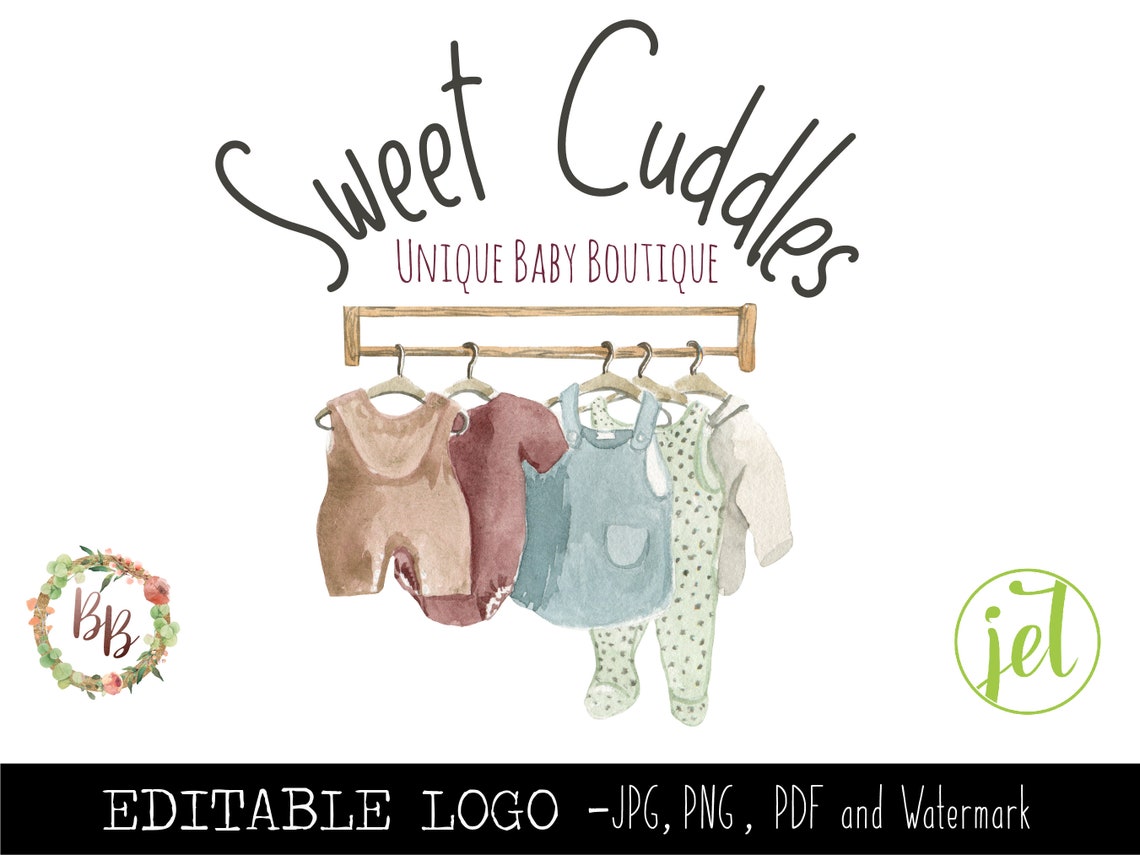 Baby Clothes Editable Logo Infant Logo Babywear Logo Logo Etsy