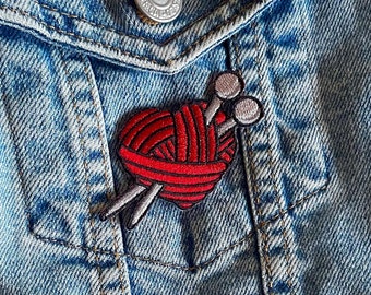 I love knitting iron on patch