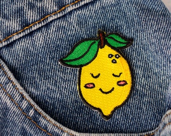 Kawaii Lemon Iron On Patch – Jean Jacket Applique