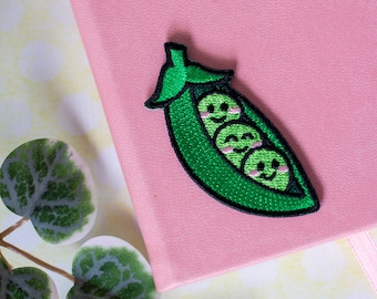 Three peas in a pod kawaii iron on patch