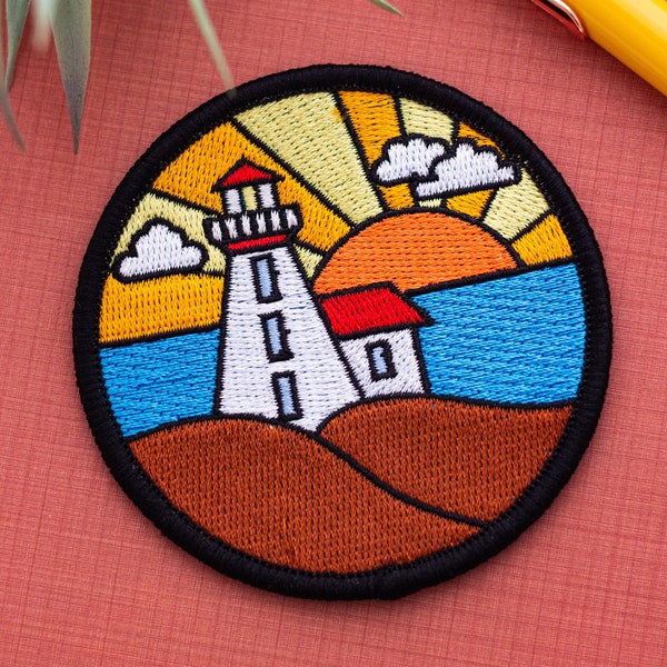 Lighthouse iron-on patch, Shine on