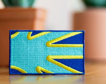 Deaf flag iron-on patch