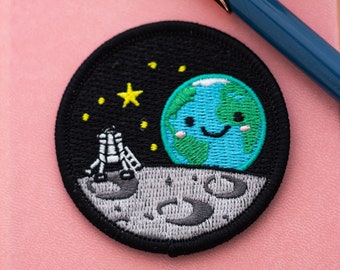 I love my planet iron-on patch