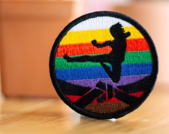 Karate iron-on patch with belt colours
