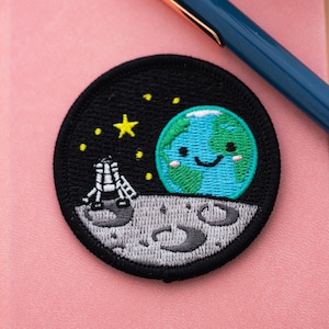 I love my planet iron-on patch