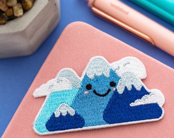 Mountain kawaii iron-on patch