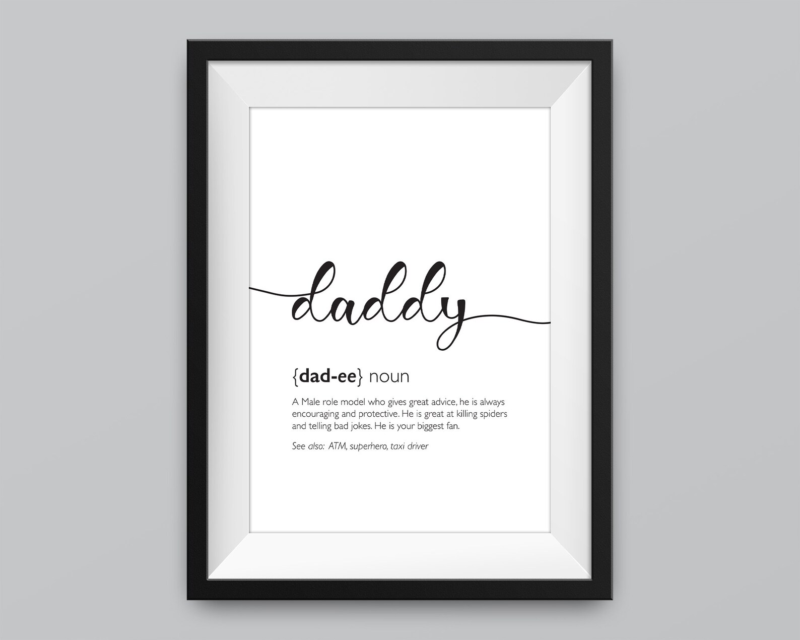 Daddy Definition Definition Print Wall Arthome Decor Etsy UK