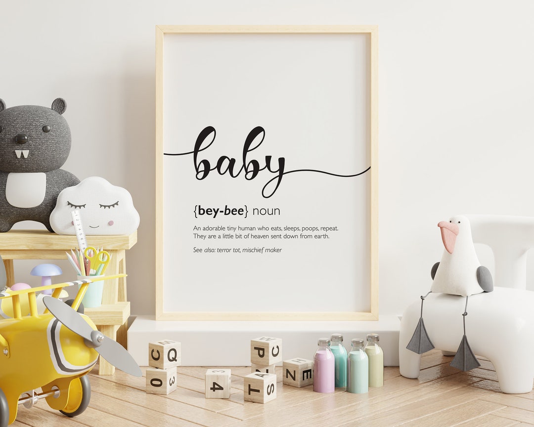 Baby Definition Definition Print Wall Arthome Decor Poster Etsy