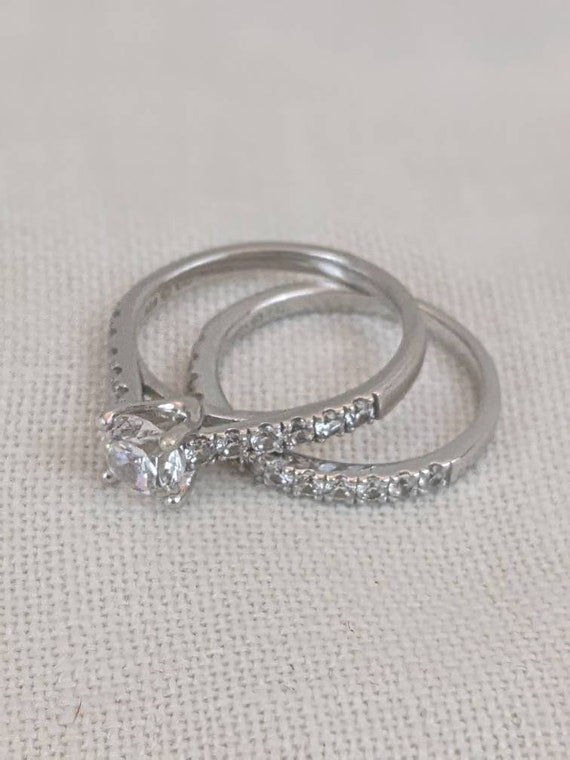 Sterling and CZ bridal set - image 4