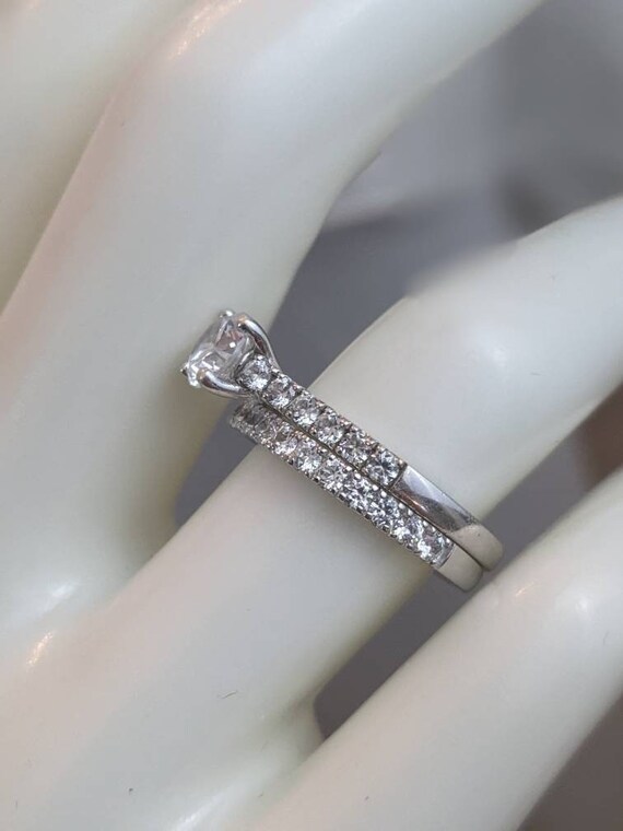 Sterling and CZ bridal set - image 7