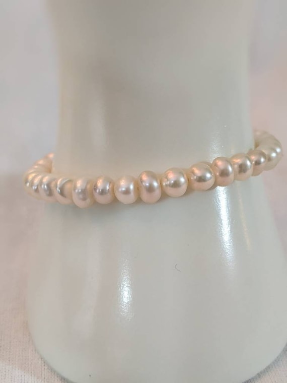 7 mm cultured genuine pearl bracelet, 7 in.