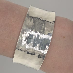 Vintage sterling hammered cuff bracelet