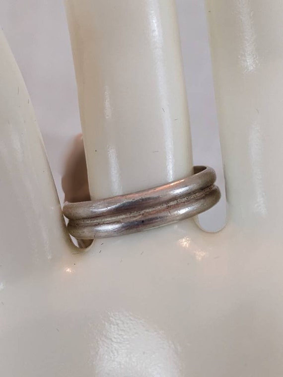 Large antique agate and silver ring - image 2