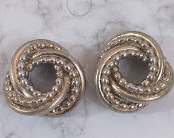 Vintage estate silver earrings