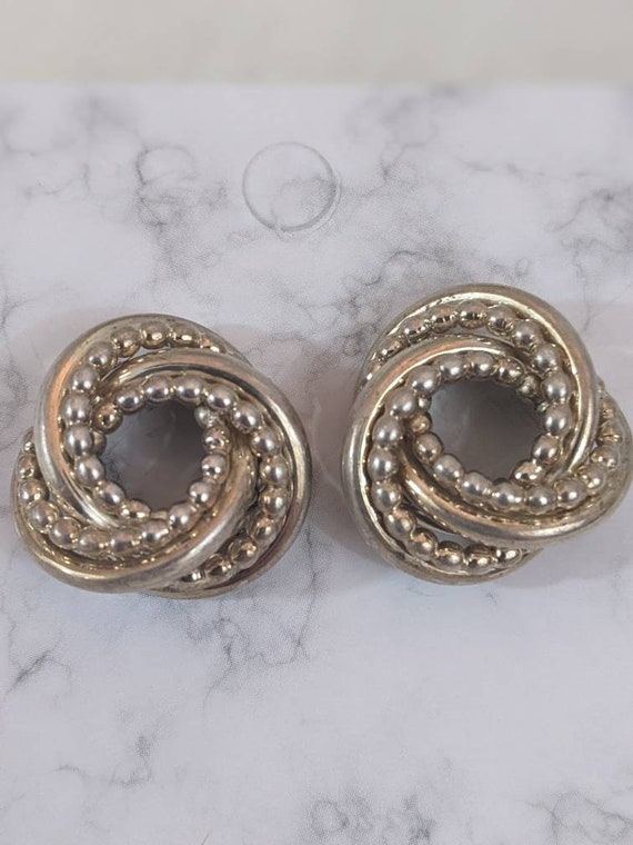 Vintage estate silver earrings