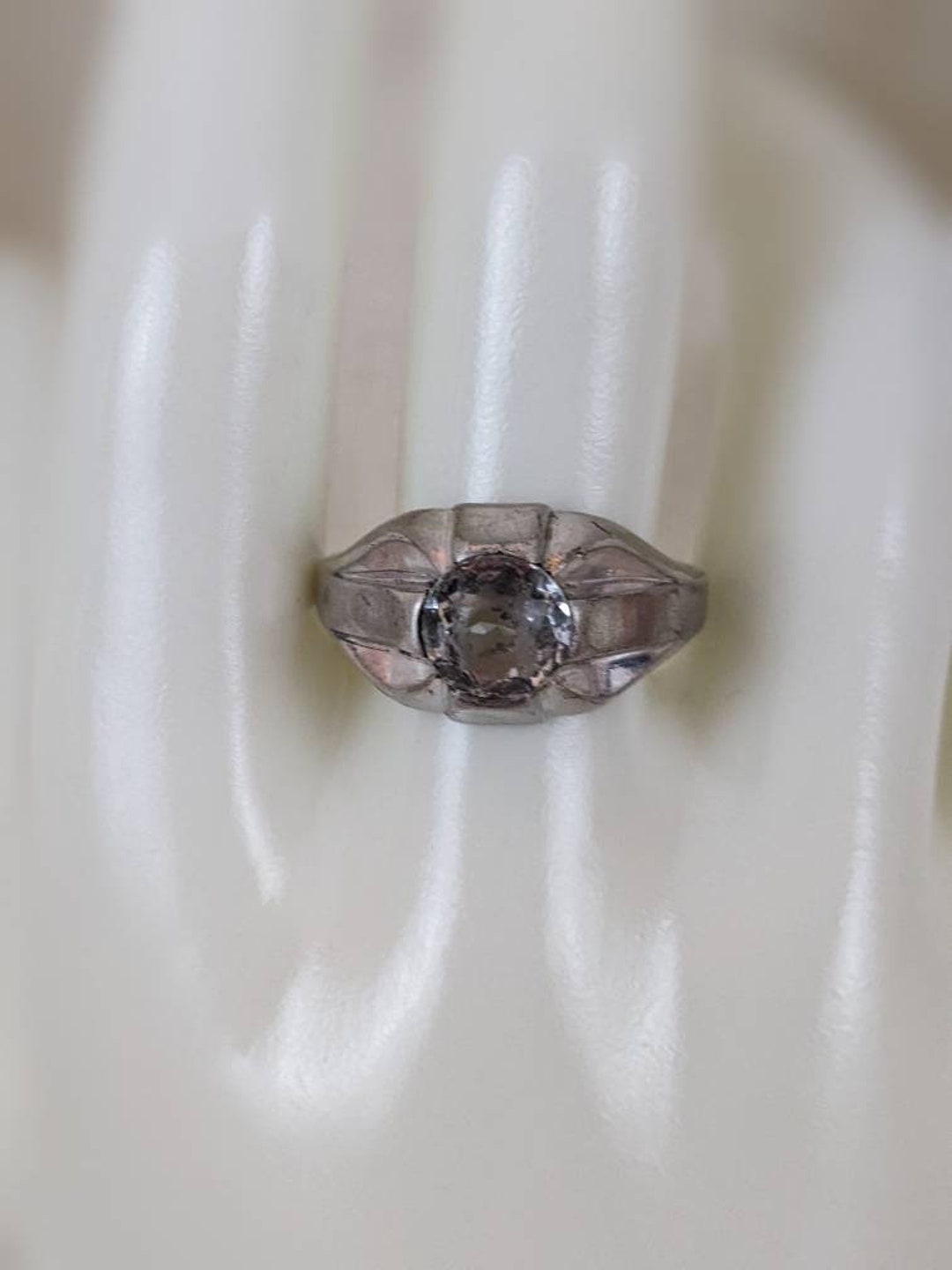 Rare Vintage Osbee Sterling and Quartz Men's Ring Etsy